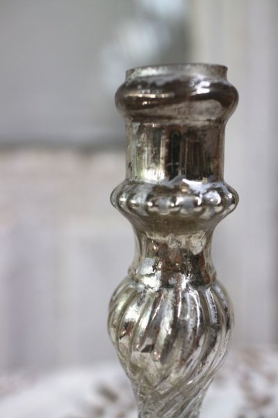 画像3: マーキュリーガラスのキャンドルスタンド